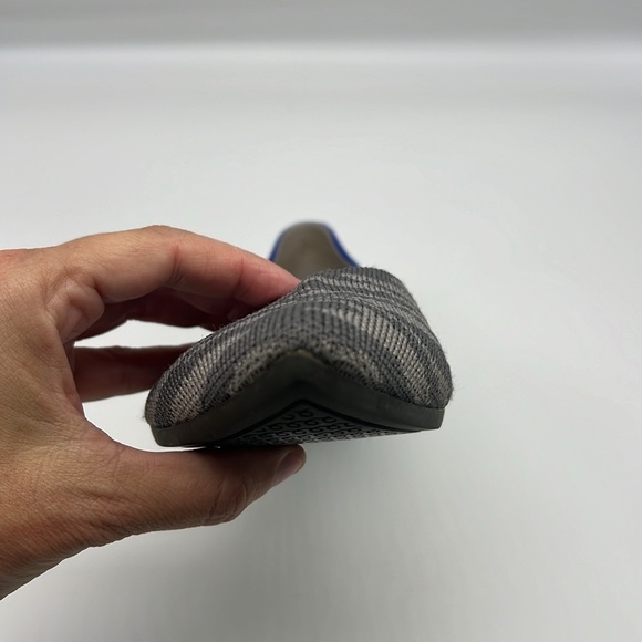 Rothy’s - The Point Gray Zebra Print Pointed Toe Ballet Flats Size 9.5 - Picture 4 of 16